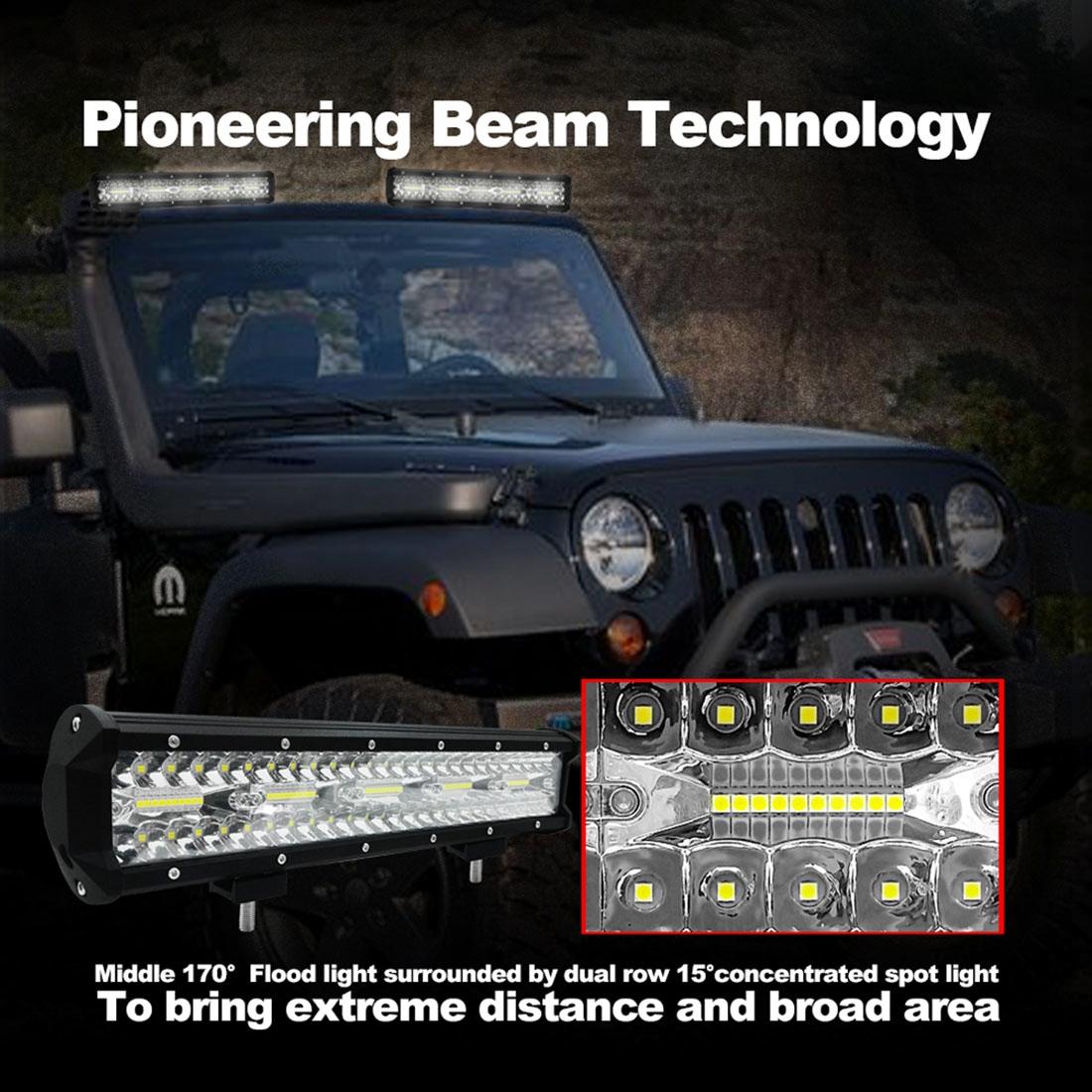 15 Inch 75W 7500Lm 6000K Led Strip Working Refit Off - Road Vehicle Lamp Roof Strip Light