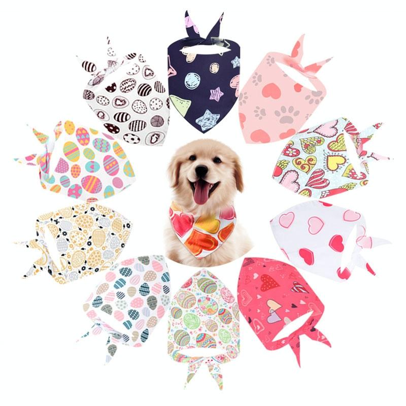 Cute Pet Triangle Towel Bib Cartoon Cats And Dogs Drool Towel Scarf - 08
