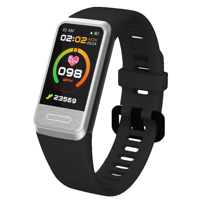 Smart Blood Glucose Sleep Tracker - Tft Hd Display - Black