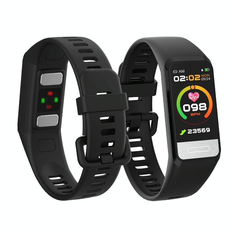 Smart Blood Glucose Sleep Tracker - Tft Hd Display - Black