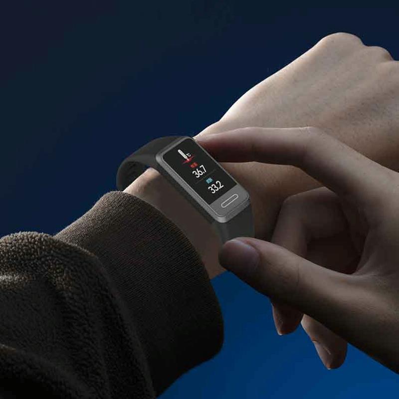 Smart Blood Glucose Sleep Tracker - Tft Hd Display - Black
