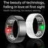 Smart Ring With Heart Rate Blood Oxygen Sleep & Sports Modes - Size 9 - Black