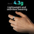 Smart Ring With Heart Rate Blood Oxygen Sleep & Sports Modes - Size 9 - Black