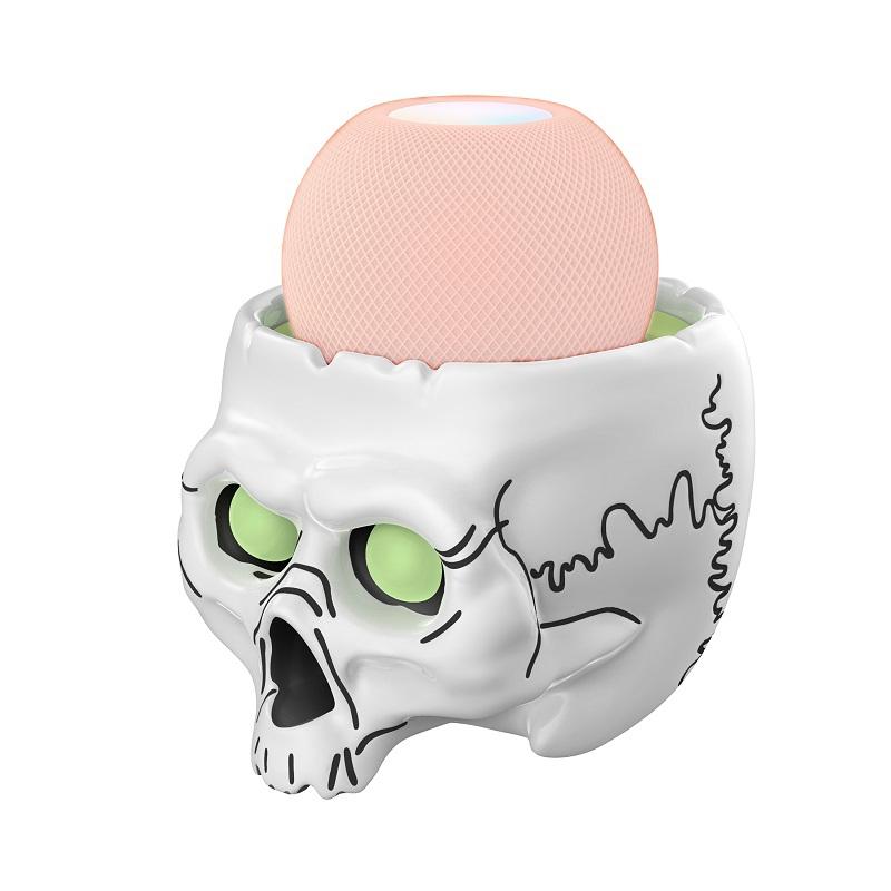 5-piece Skull Desktop Stand for Apple Home Pod Mini - White