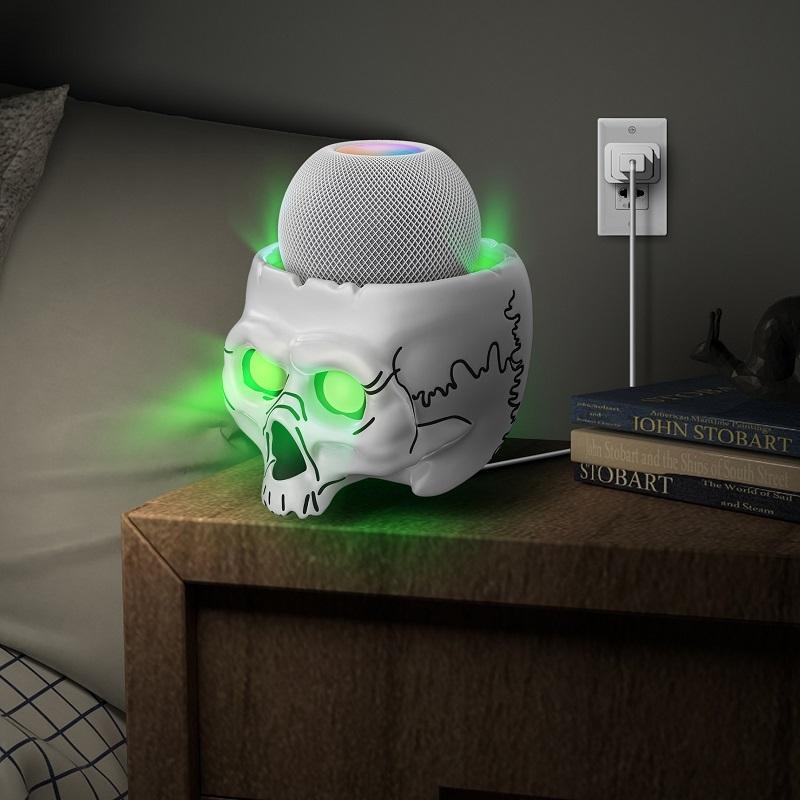 5-Piece Skull Desktop Stand For Apple Home Pod Mini - White