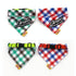Pure Cotton Plaid Dog Scarf Small And Medium-Sized Dog Saliva Towel - Size S 20-30Cm - Red