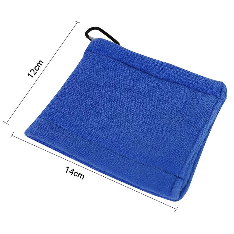 Blue Terry Towel For Wet And Dry Golf Cleaning With Hook