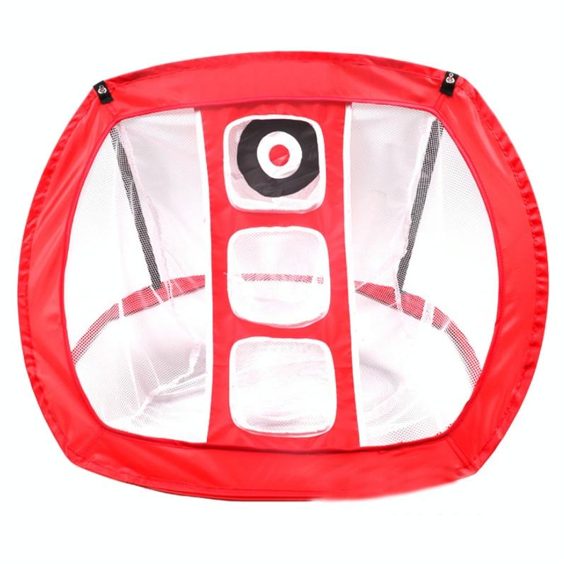 Foldable Square Golf Net For Indoor Practice - Red