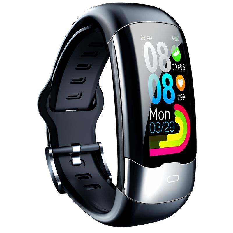 Smart Bracelet With Heart Rate And Blood Glucose Monitoring - Tft Hd - Black