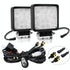 14W 9 - 30V 4 Inch Mixed Luminous Square Floodlight With Wire Set