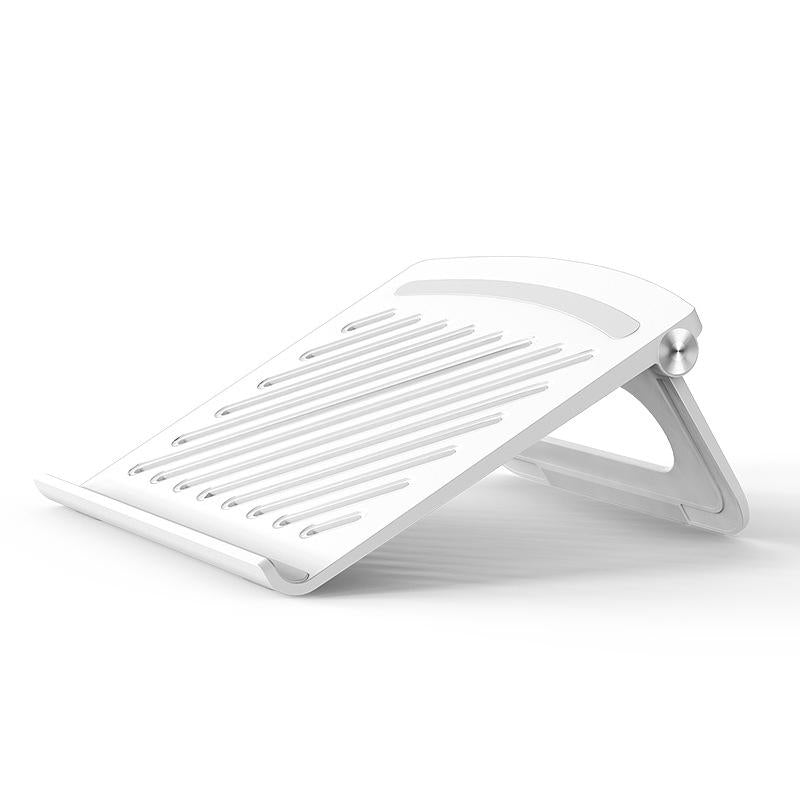 Foldable Laptop Cooling Stand - Height Adjustable - White