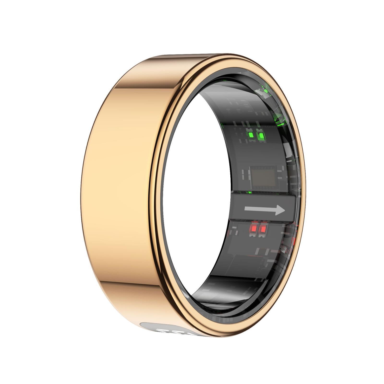 Smart Ring Heart Rate Blood Oxygen Sleep Sports Size 9 - Black