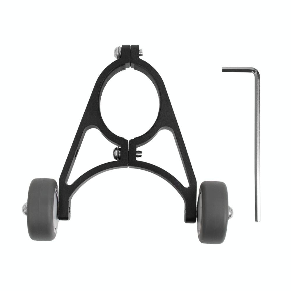 Foldable Auxiliary Wheel Bracket For Electric Scooters - Compatible With Xiaomi Ninebot And More - Black