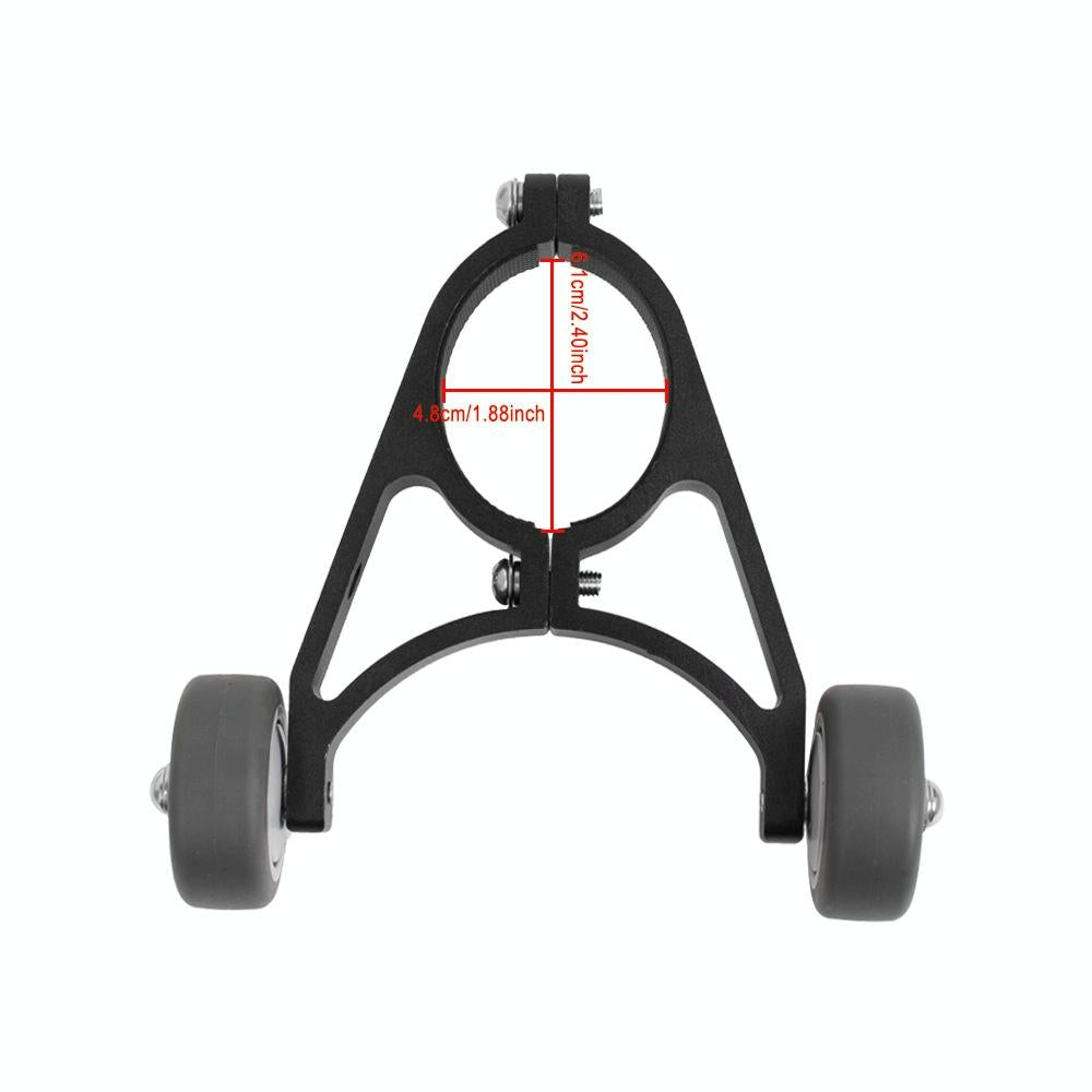 Foldable Auxiliary Wheel Bracket For Electric Scooters - Compatible With Xiaomi Ninebot And More - Black