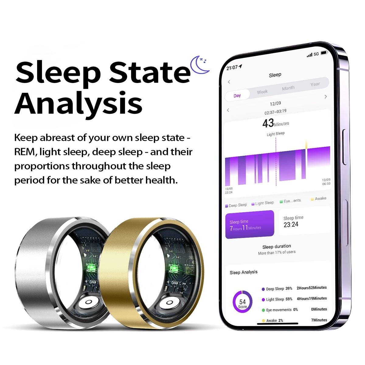 Smart Ring For Health Monitoring & Multiple Sports - R5 Size 9 - Silver