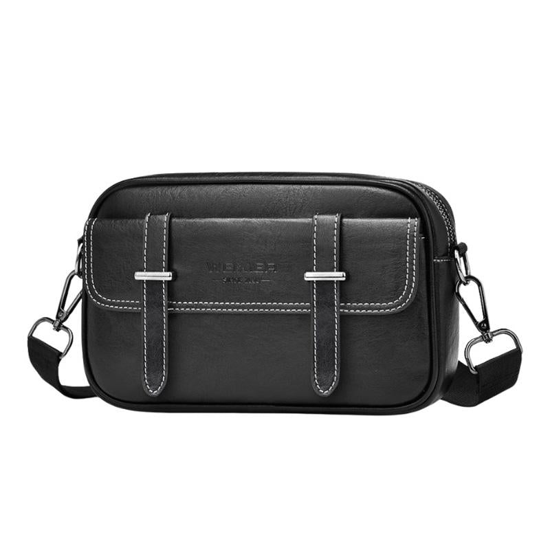 Waterproof Shoulder Crossbody Bag For Men Wear Resistant Design - Black