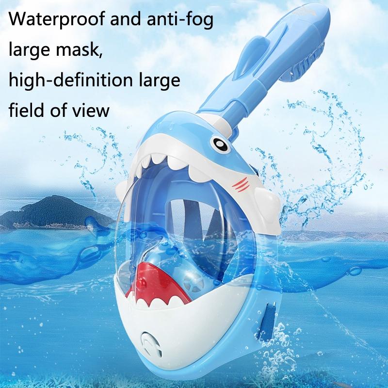 Full Dry Cartoon Kids Diving Mask For Snorkeling - Dinosaur