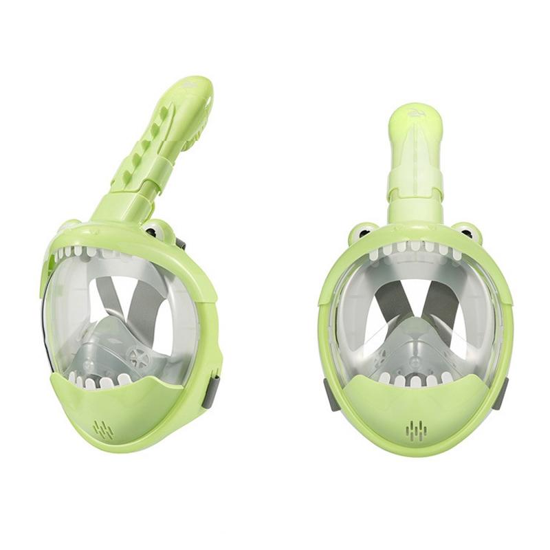 Full Dry Cartoon Kids Diving Mask For Snorkeling - Dinosaur