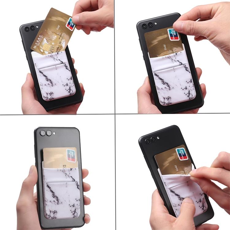 Marble Road Stretch Phone Card Holder Sticky Clip - Purple