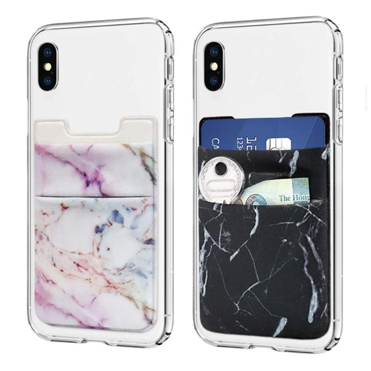 Marble Road Stretch Phone Card Holder Sticky Clip - Purple