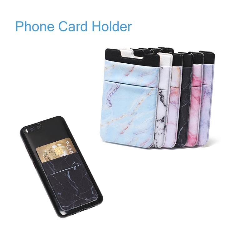 Marble Road Stretch Phone Card Holder Sticky Clip - Purple