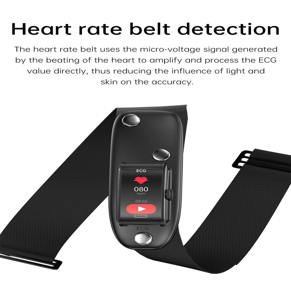 Smart Watch With Heart Rate And Blood Pressure Monitoring - Colour Screen - Black