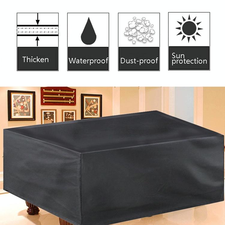 Water-Repellent Billiard Table Cover - 225X116X82Cm - Black