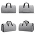 Shoe Compartment Travel Suit Bag - Compact & Organized - Light Grey