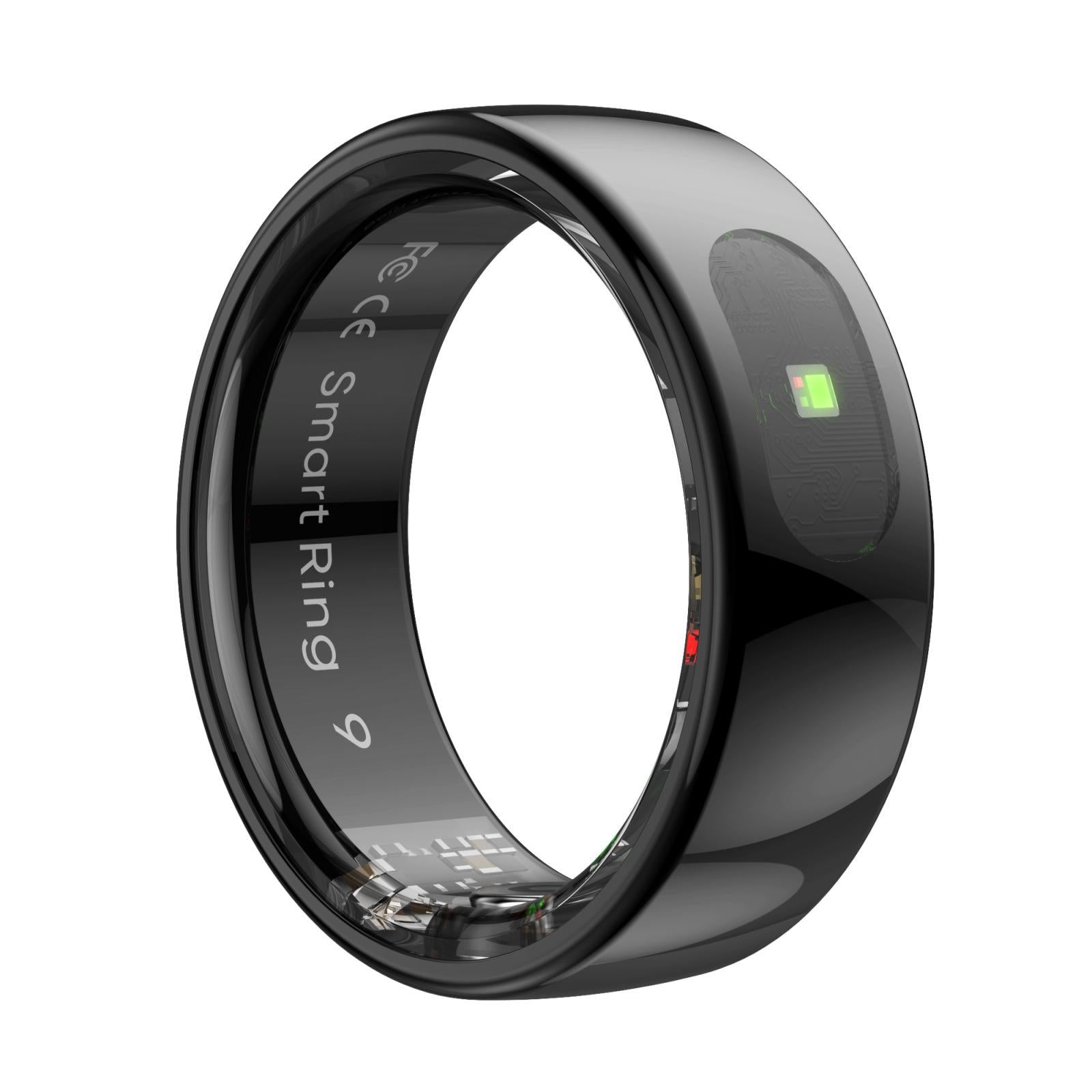Smart Ring Heart Rate Blood Oxygen Sleep Sports Size 11 - Black