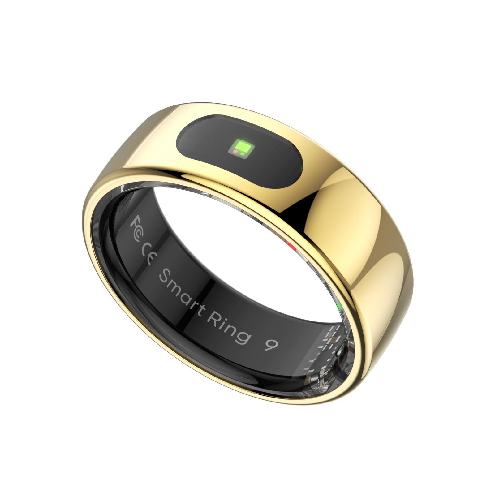 Smart Ring Heart Rate Blood Oxygen Sleep Sports Size 11 - Black