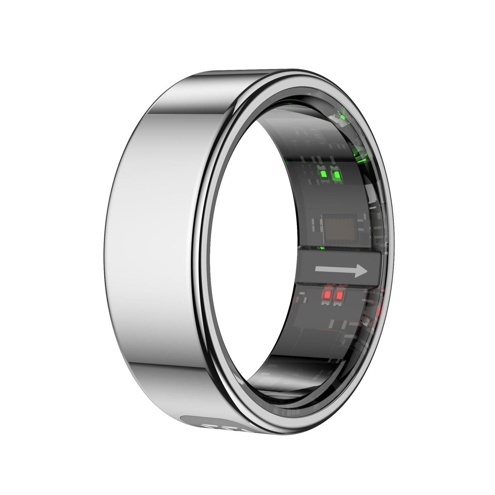 Smart Ring Heart Rate Blood Oxygen Sleep Sports Size 13 - Black