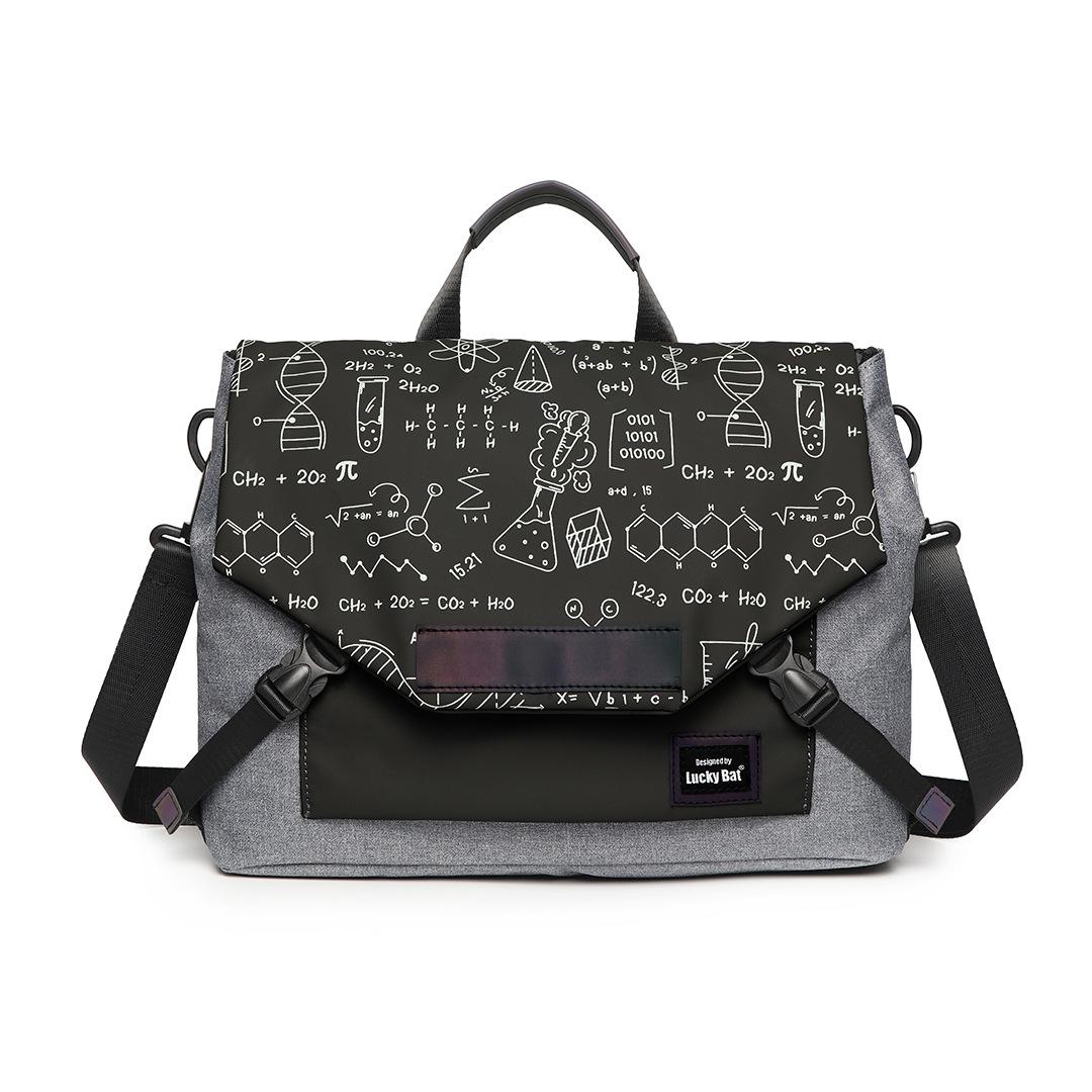 Anti-Drop Crossbody Laptop Bag - 16 Inch Airbag Design - Black Equation