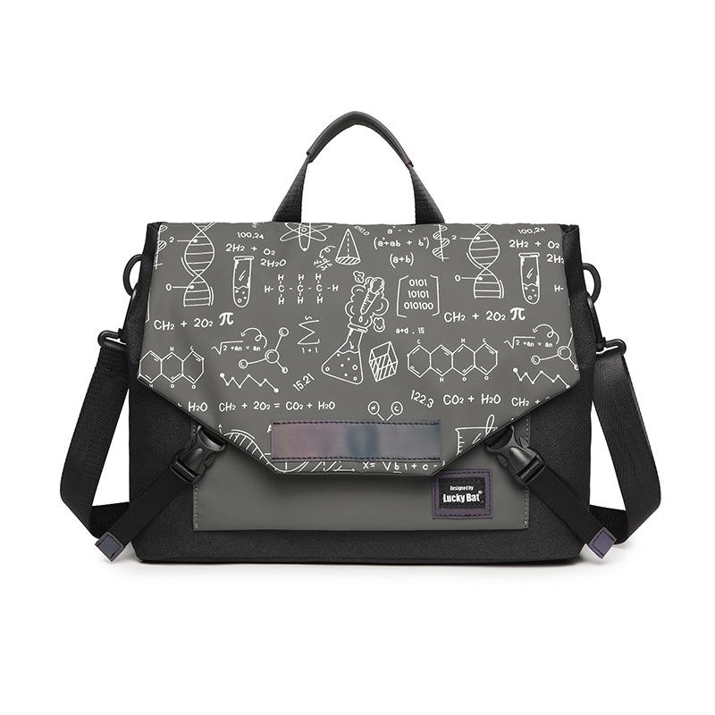 Anti-Drop Crossbody Laptop Bag - 16 Inch Airbag Design - Black Equation