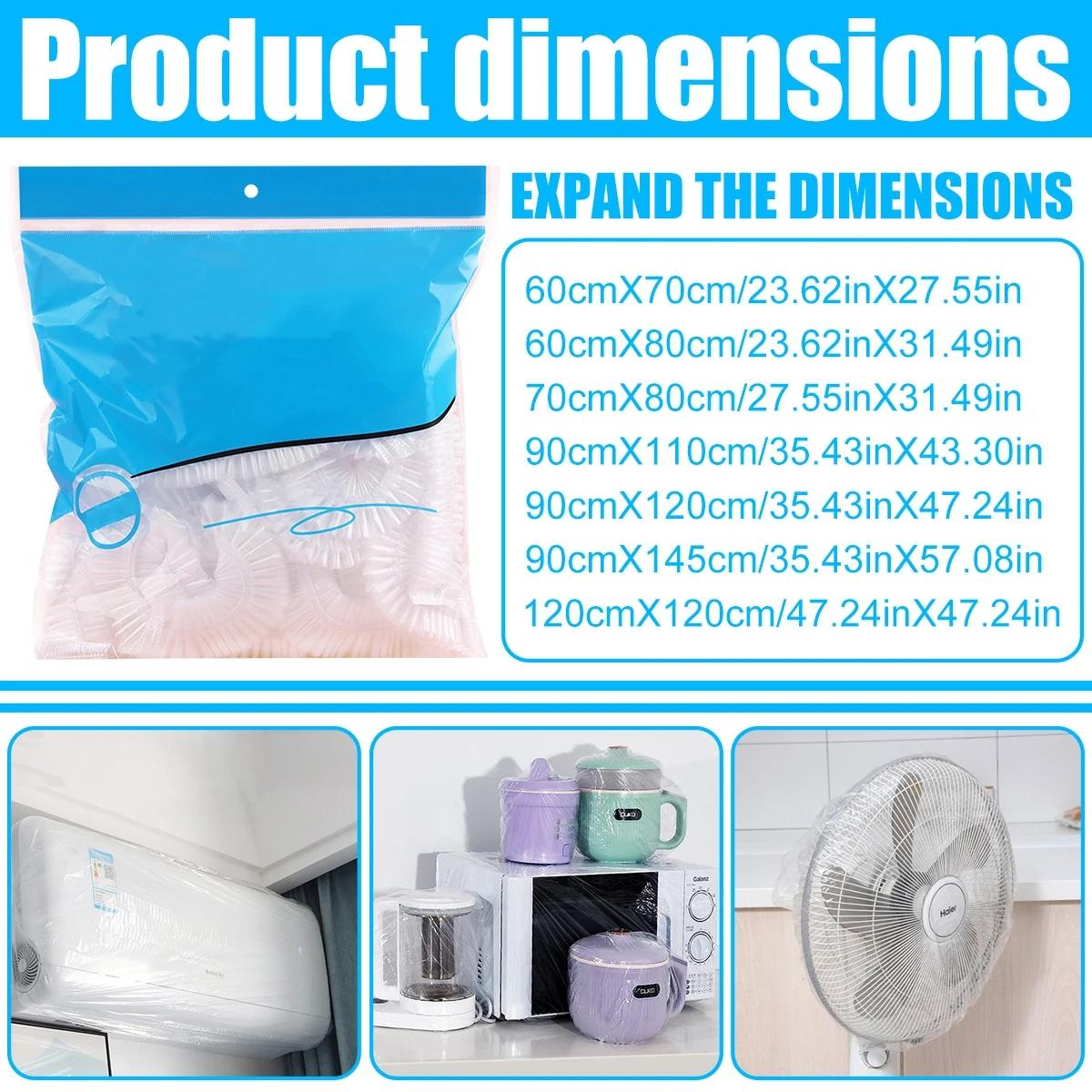 10-pack Disposable Dust Covers for Electric Cooker and Oven - 120x120cm White - 90X120Cm