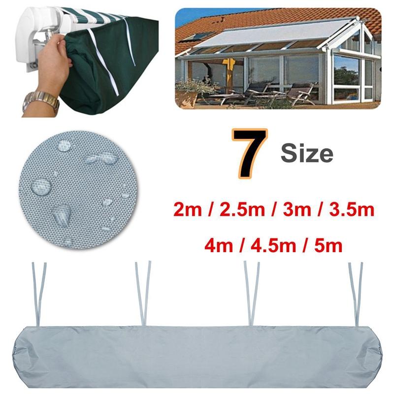 Waterproof Retractable Canopy for Outdoor Patio - 5m Size - Black