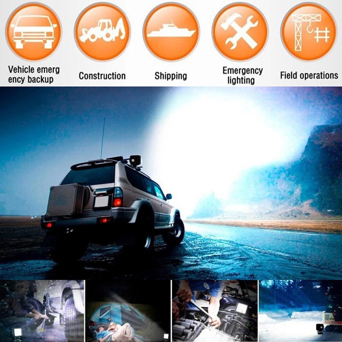 18W 6 Led White Light Floodlight Engineering Lamp / Waterproof Ip67 Suvs Light Dc 10 - 30V Black