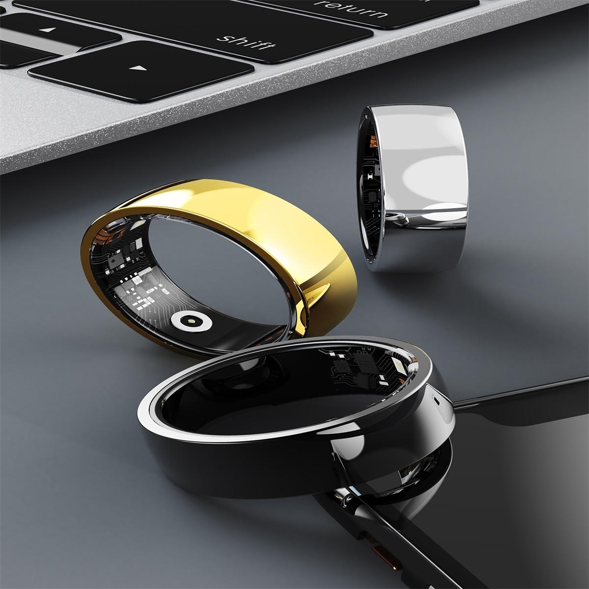 Smart Ring For Health Monitoring And Family Care - Size 18 - Gold
