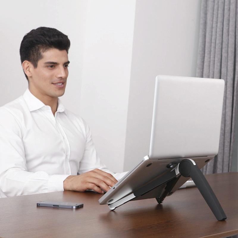 Portable Laptop and Tablet Stand - Foldable - White