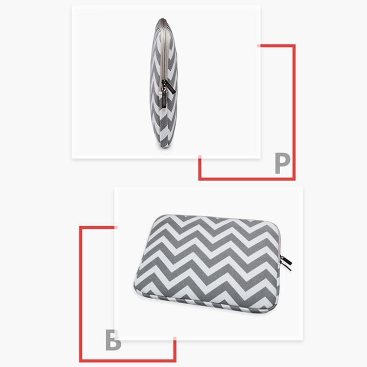 10 Wavy Pattern Notebook Liner Bag - Wavy Design - Black