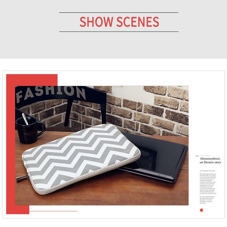 10 Wavy Pattern Notebook Liner Bag - Wavy Design - Black