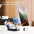 3 In 1 Magnetic Wireless Charger With Led Light - White