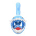 Full Dry Cartoon Kids Diving Mask For Snorkeling - Shark Blue