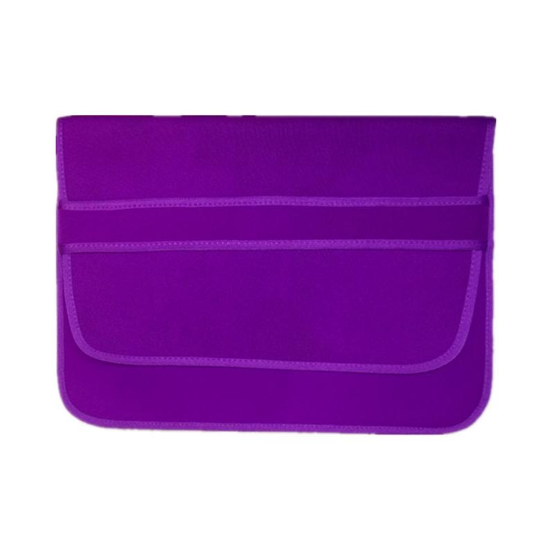 Horizontal Flap Clutch Bag With Neoprene Laptop Lining - Blue - 12 Inch