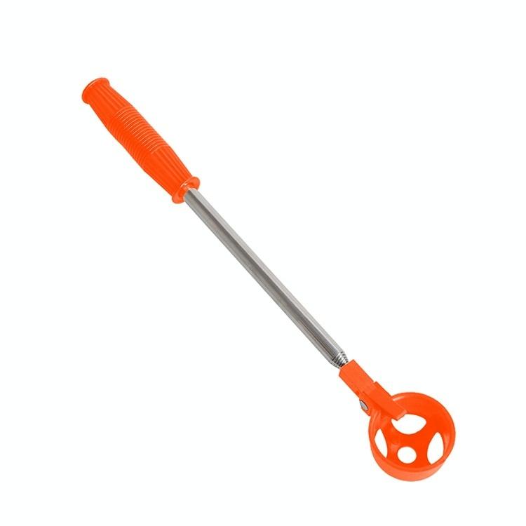 Foldable Golf Ball Picker with Stainless Steel Rod - 8 Sections - Orange