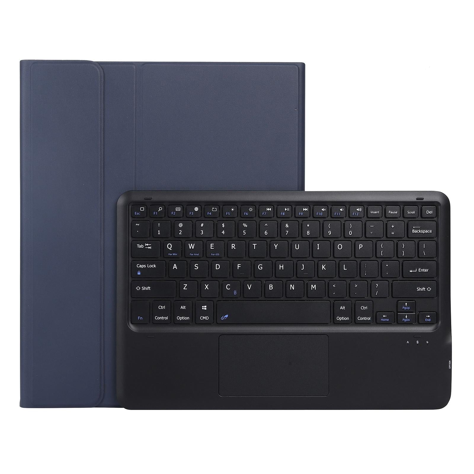 Detachable Bluetooth Keyboard Tablet Case For Ipad Pro 12.9 - Ultra-Thin With Touchpad Pen Slot & Holder - Black