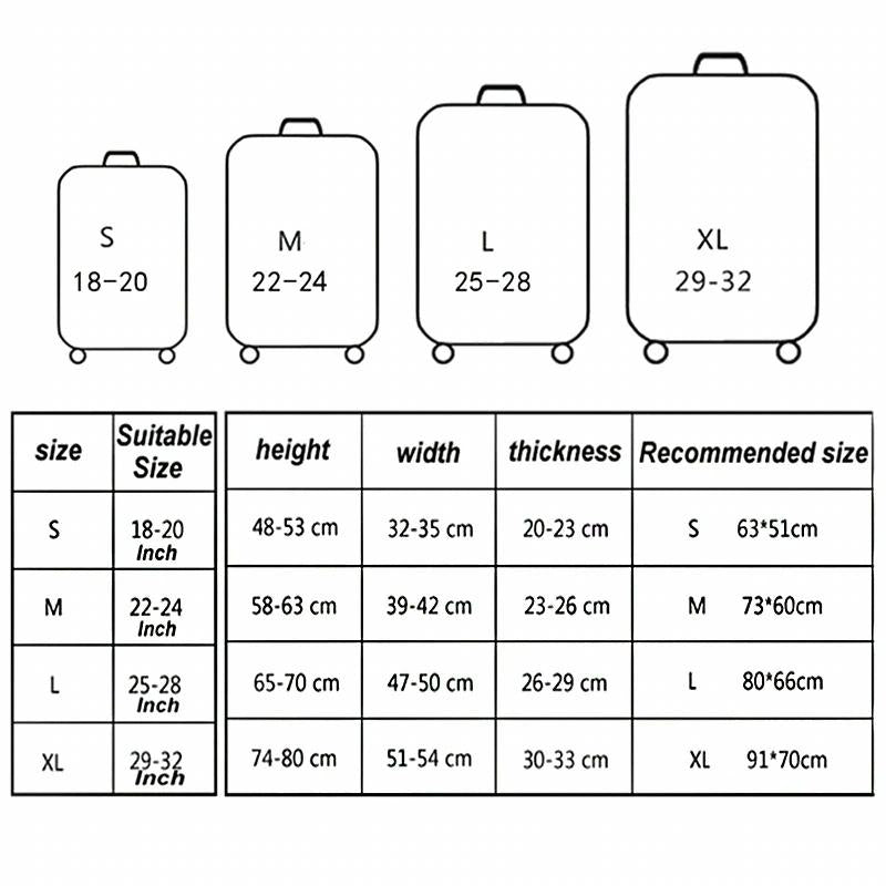 Protective Elastic Luggage Covers - 25-28 Inch - Resistant To Abrasion And Dust - Blue Ripple