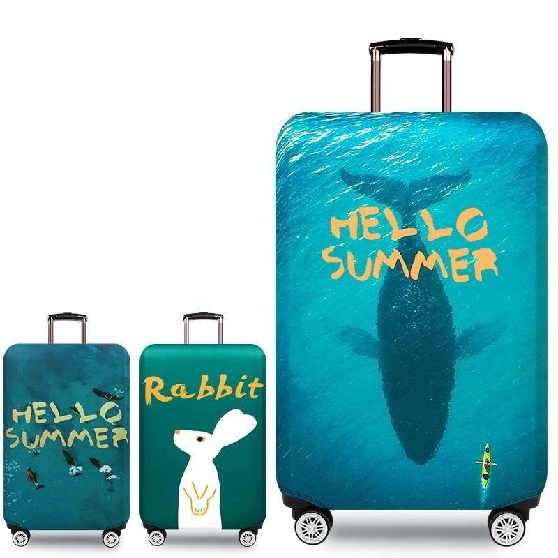 Protective Cover For Trolley Luggage - Durable And Dustproof - Large Size - Deep Sea Whale - L