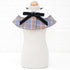 Dog Shawl Small Cloak Pet Bow Ttie Saliva Towel Pet Accessories - Size L - Black White Grid