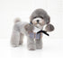 Dog Shawl Small Cloak Pet Bow Ttie Saliva Towel Pet Accessories - Size L - Black White Grid