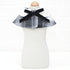 Dog Shawl Small Cloak Pet Bow Ttie Saliva Towel Pet Accessories - Size L - Black White Grid